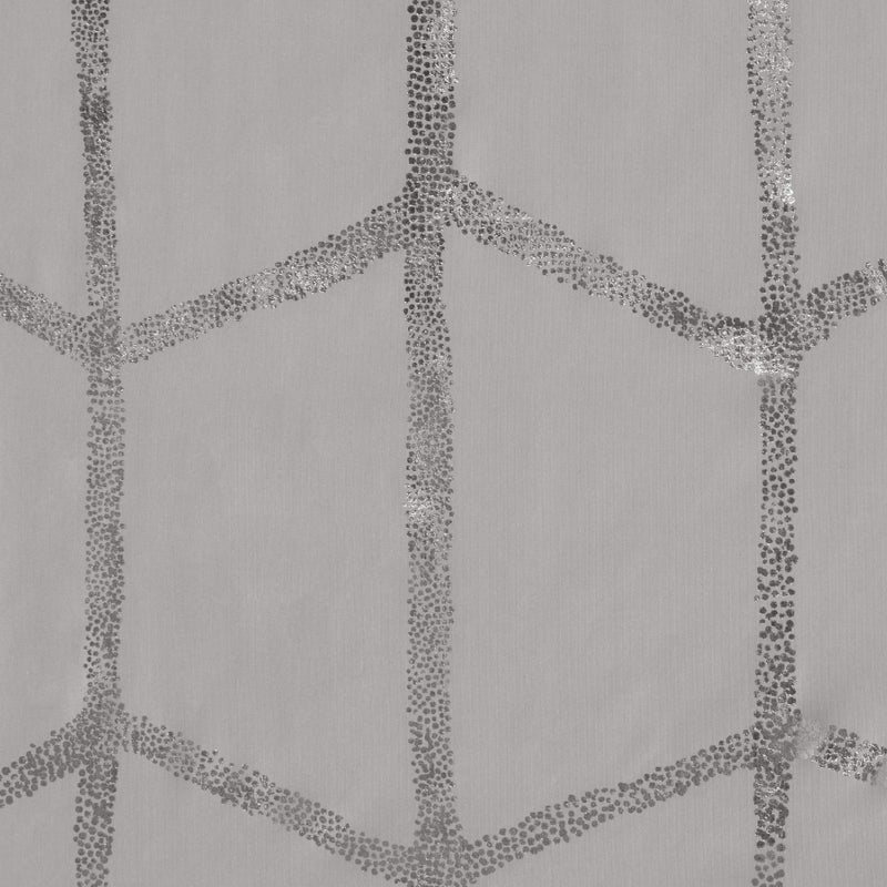 Intelligent Design Raina Shower Curtain Printed Geometric Metallic Machine Washable Modern Home Bathroom Decorations, 72" x 72", Grey (ID70-1292) - Image 2